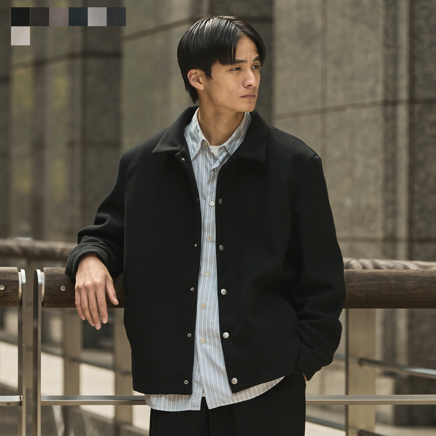 【SALE30】 コーチジャケット アウター ジャケット メルトン コート ショート丈 メンズ 冬 冬服 メルトン 裏地付き 高校生 通学 無地 【返品交換不可...