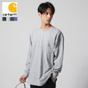 カーハート Tシャツ メンズ Carhartt カーハート カットソー メンズ 長袖 Tシャツ M 春 秋 冬 オーバーサイズ 綿100% M Workwear Pocket LS T Shirt