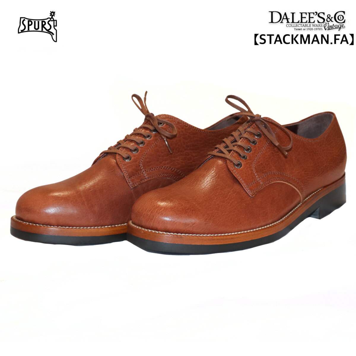 DALEE'S&CO (ダリーズ＆コー) STACKMAN.FA オフィサーシューズ 靴 短靴 オックスフォード ミリタリー レザー 牛革 ビブラムソール アメカジ メンズ 日本製 送料無料