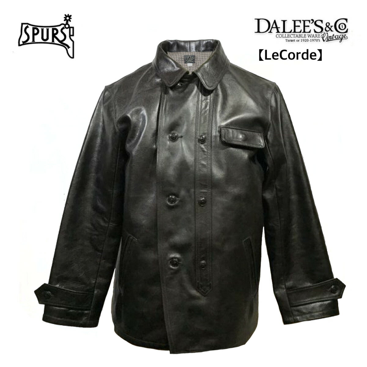 DALEE'S&CO (ダリーズ＆コー) LeCorde 1930s ARTIST JACKET  ジャケット レザー フランス産 ホースハイド 馬革 コルビジェ ラボラトリー フランネル アメカジ メンズ 日本製 送料無料