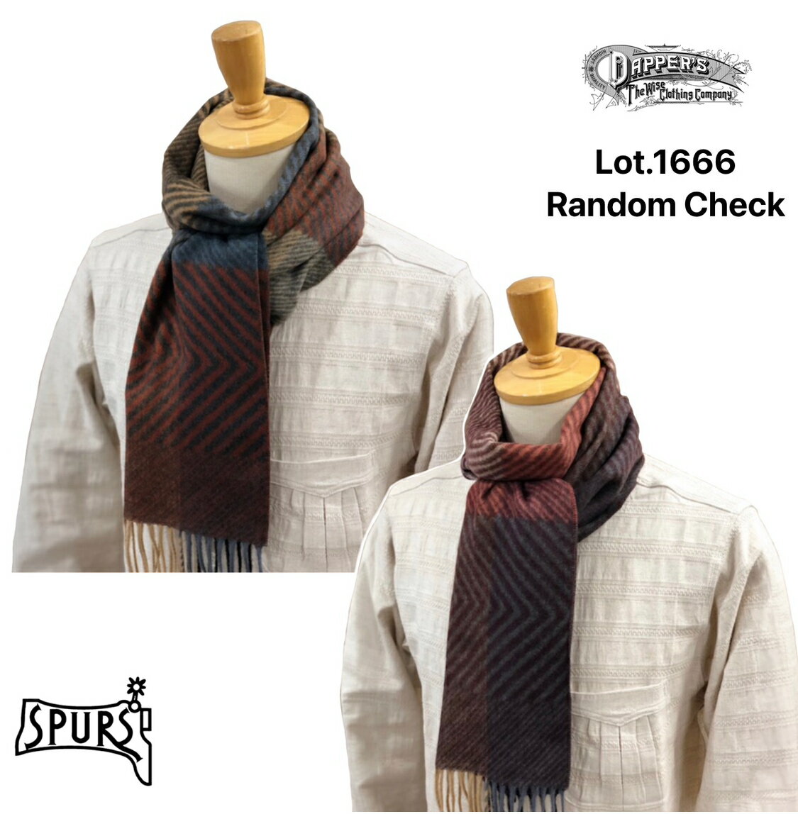 Dapper`s (ダッパーズ) Cashmink Scarf by V.FRAAS マフラー ストール スカーフ ドイツ製 カシミンク アクリル アメカジ メンズ 日本製 送料無料