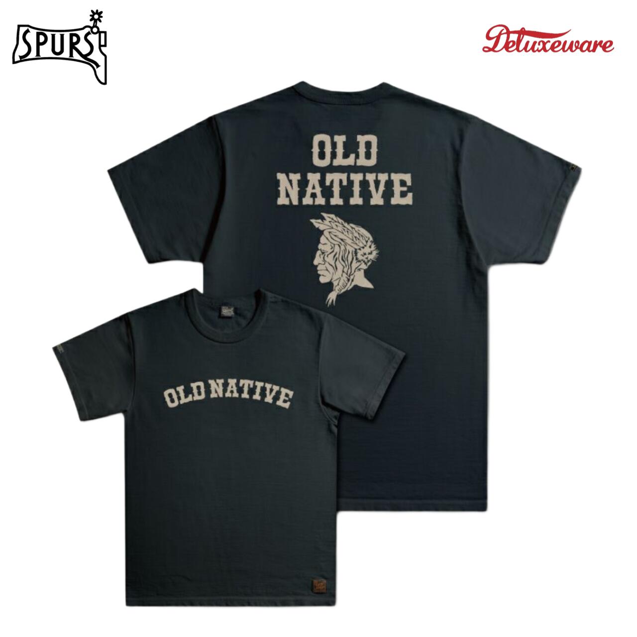 DELUXEWARE (デラックスウエア) OLD NATIVE  Tシャツ カットソー コットン 最強 国産 吊編み 丸胴 アメカジ メンズ 日本製 送料無料