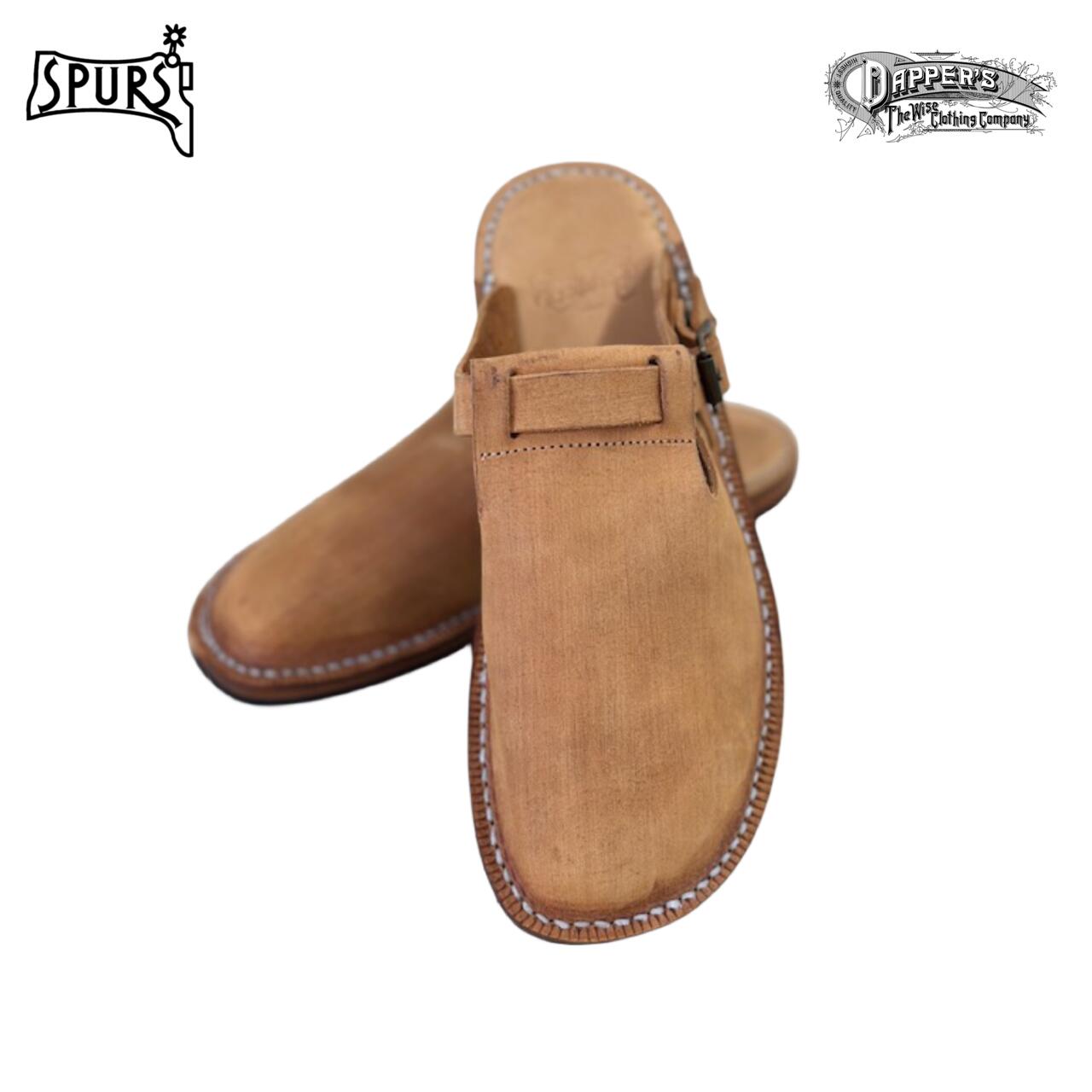 Dapper`s (���åѡ���) Hairline Finish Leather Slip-on Sandals [LOT1698] �쥶��...