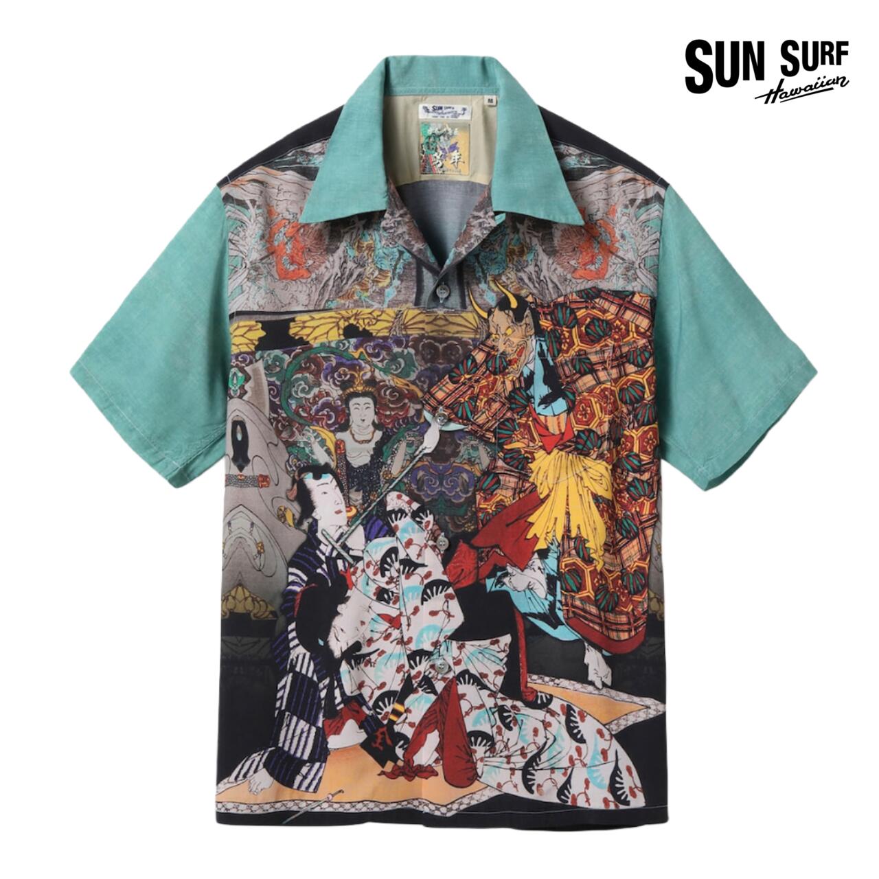 SUNSURF (サンサーフ) SUN SURF × 月岡芳年 SPECIAL EDITION “偐紫田舎源氏” [SS39531] ハワイアンシャツ アロハ レーヨン 浮世絵 紫式部 源氏物語 歌川国貞 アメカジ メンズ 日本製 送料無料