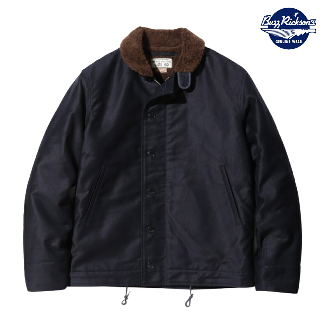 BUZZ RICKSON`S (バズリクソンズ) Type N-1 Navy “NAVY DEPARTMENT DEMOTEX-ED”  デッキジャケット 米軍 海軍 ジャングルクロス アルパカ ウール アメカジ メンズ 日本製 送料無料