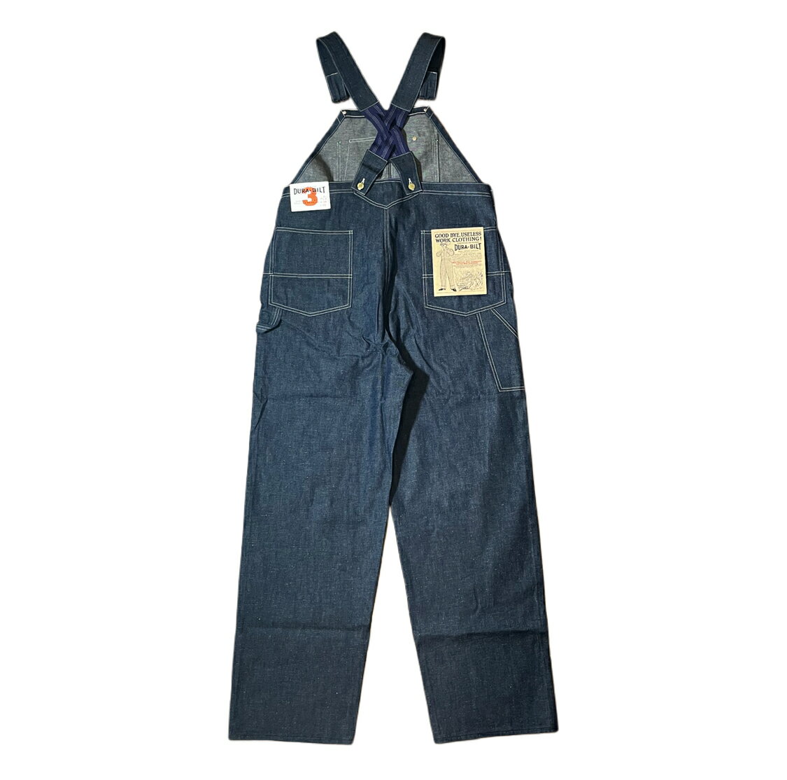 【実名復刻】DURA-BILT (デュラビルト) 3 SERIES LOW BACK OVERALLS [3SOA] 実名復刻 希少 限定 オーバーオール ローバック LEE 3シリーズ デニム ブラウン ダック ホワイトツイル ヒッコリー アメカジ メンズ 日本製 送料無料