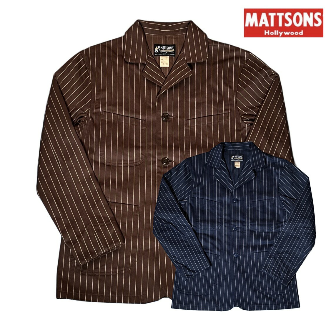 フェローズMattsons' ダブルネーム ストライプシャツマットソンズ