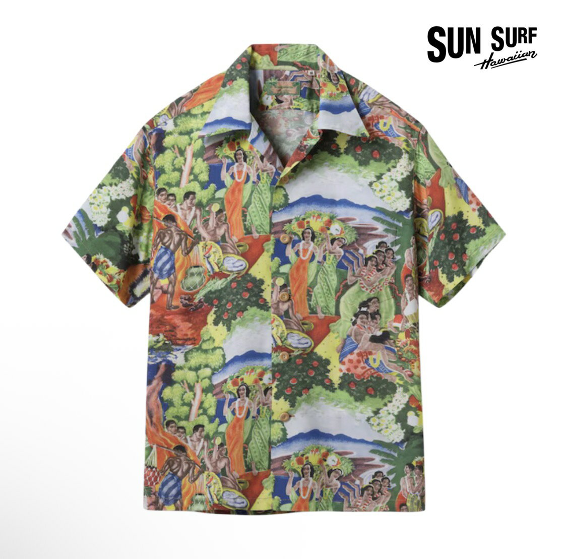 【売れ筋】SUNSURF (サンサーフ) SUN SURF SPECIAL EDITION “ORIGINAL MATSON MENU DESIGN by EUGENE SAVAGE” (SHORT SLEEVE) [SS39678] ハワイアンシャツ アロハ スペシャルエディション レーヨン マトソンライン メニュー柄 アメカジ メンズ 日本製 送料無料
