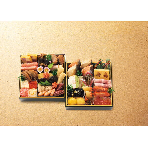 2025おせち【メーカー在庫限り】2423721000087 25-1116-515 京・料亭わらびの里　和洋料亭おせち二段重