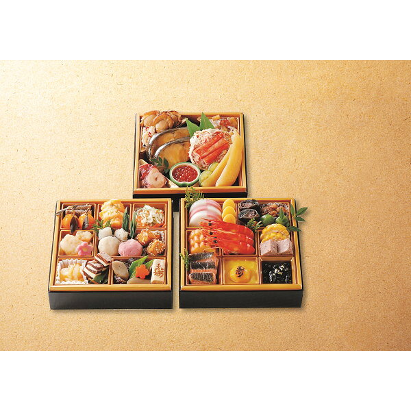 2025おせち【メーカー在庫限り】2455352000044 25-1116-523 札幌市中央卸売市場発　北都膳　三段重