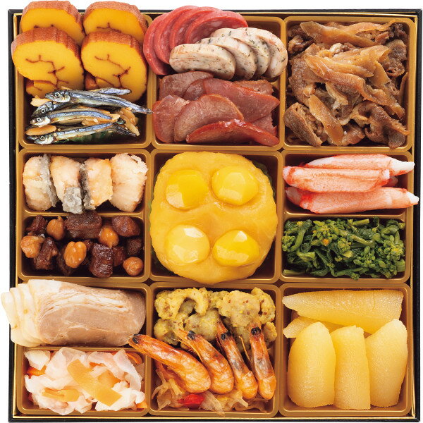 2025おせち【メーカー在庫限り】2457170000527　25-1118-526　博多久松　和洋折衷本格料亭おせち　「博多」三段重(4)