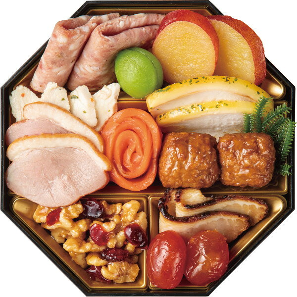 2025おせち【メーカー在庫限り】2453313000232 25-1121-527 和洋おせち【八角】三段重