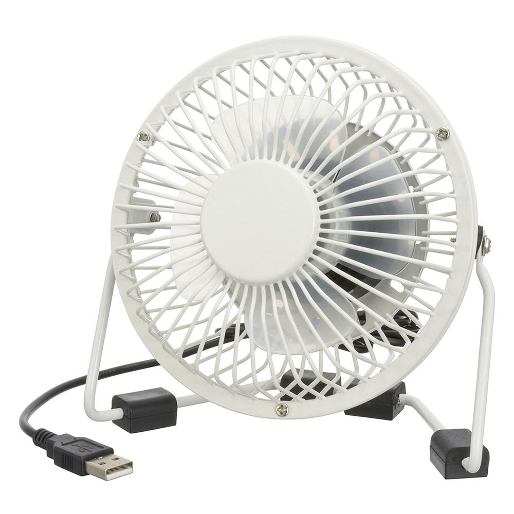 【メーカー在庫限り】(株)オーム電機 08-1612 KIS-U10TPMM-W マグネットファンUSB電源/4枚羽根 風向調整/2W/コード長1.1m/ホワイト 4971275816121