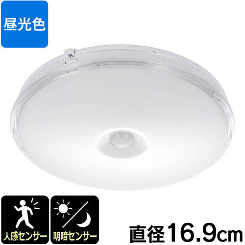 乐天商城 - 【メーカー在庫限り】オーム電機 06-3960薄形LEDミニシーリングライト（ボール球100形相当/1350 lm/13.7W/明暗・人感センサー/昼光色）LE-Y14DK-WS R 497127563960