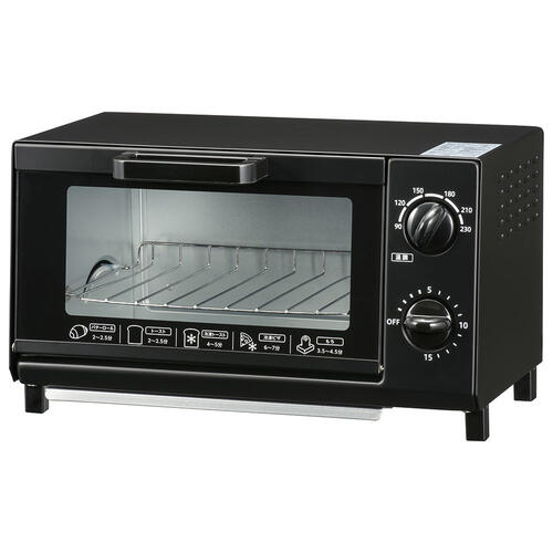 【メーカー在庫限り】オーム電機 08-3273オーブントースター（1000W/15分タイマー/ブラック）COK-YH100..