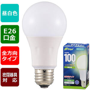 乐天商城 - 【メーカー在庫限り】06-4347 LED電球（100形相当/1558lm/12.4W/昼白色/E26/全方向配光240°/密閉形器具対応）LDA12N-G AG27 4971275643475