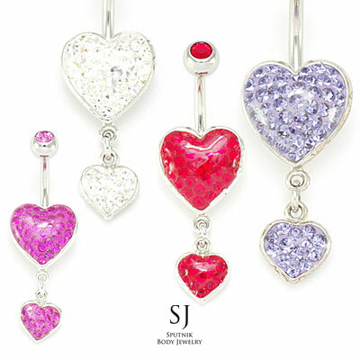 へそピアス 14G ハート チャーム 金アレ対応 アレルギーフリー Heart 1 ボディピアス