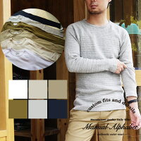 ManualAlphabetマニュアルアルファベット長袖Tシャツメンズカットソー長袖ロンTマニュアルアルファベッドフライスフィットロングTシャツシャツ細身タイトサーマル日本製MADEINJAPAN定番人気商品SMLサイズブランド通販MA-C-026かわいい