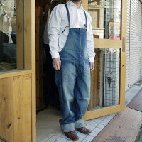 Johnbullジョンブルオーバーオールデニムパンツオールインワンメンズ日本製アウターボトムスワーク系ジーパンジーンズユーズド加工作業服アメカジ人気売れ筋生地綿コットン100%あおブルーかわいいおすすめ人気服衣装サロペット