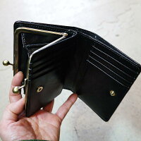送料無料イタリアンレザーがま口財布メンズレディース二つ折り財布カード入れ小銭入れブラウンがまぐちミドルウォレット革小物u026toサイフ本革牛革ブランドおすすめ世田谷ベース