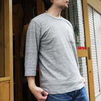 BARNSバーンズ吊り編み七分袖Tシャツメンズレディース日本製5分袖半端袖長袖半袖吊り編カットソーTシャツ吊り編み丸胴barnsポケットTシャツBARNSoutfittersポケTポケットTシャツ白ホワイトアメカジMサイズLサイズかわいいおすすめ人気服