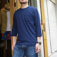 BARNSバーンズ吊り編み七分袖Tシャツメンズレディース日本製5分袖半端袖長袖半袖吊り編カットソーTシャツ吊り編み丸胴barnsポケットTシャツBARNSoutfittersポケTポケットTシャツ白ホワイトアメカジMサイズLサイズかわいいおすすめ人気服