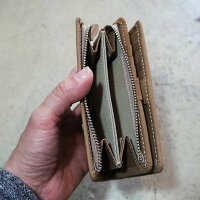 ヌバックレザーミドルウォレット財布ミニ財布サイフヌバックレザーL字ジップUSAヌバックレザーハーフウォレット二つ折り小銭入れ付き牛革本革Dカンスウェード起毛レディースメンズユニセックス男女兼用プレゼントかわいいおすすめ人気世田谷ベース