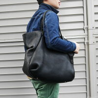Enseアンサトートバッグレザーメンズレディース革バッグレザーバッグSteerLeatherLinenカジュアル服飾雑貨プレゼントにもおすすめ日本製国産ens-206Lサイズ大きいカバンブラック黒いかばんかわいいおすすめ人気春夏秋冬服世田谷ベース