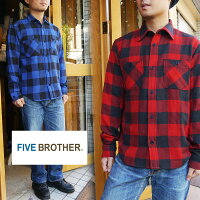 FIVEBROTHERネルシャツバッファローチェックシャツワークシャツチェックシャツネルシャツフランネルファイブブラザーヘビーネルネルチェックレッドブルー赤古着ヴィンテージかわいいおすすめブランド人気服世田谷ベース151960