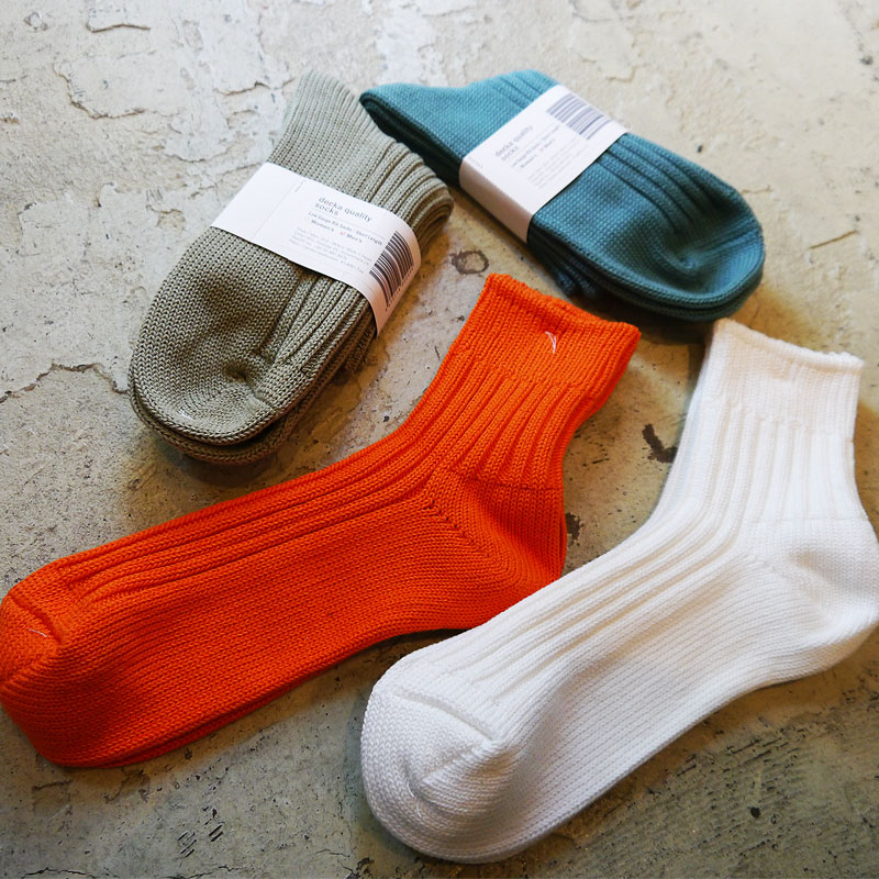 decka 靴下 デカ ソックス リブソックス 無地 リブ メンズソックス decka quality socks カラフル レディースソックス ブランド 男性用 女性用 スニーカーソックス 白 ヘビーウエイト 日本製 夏 春 ショート丈 メンズ レディース de-26 おしゃれ ギフト コーデ