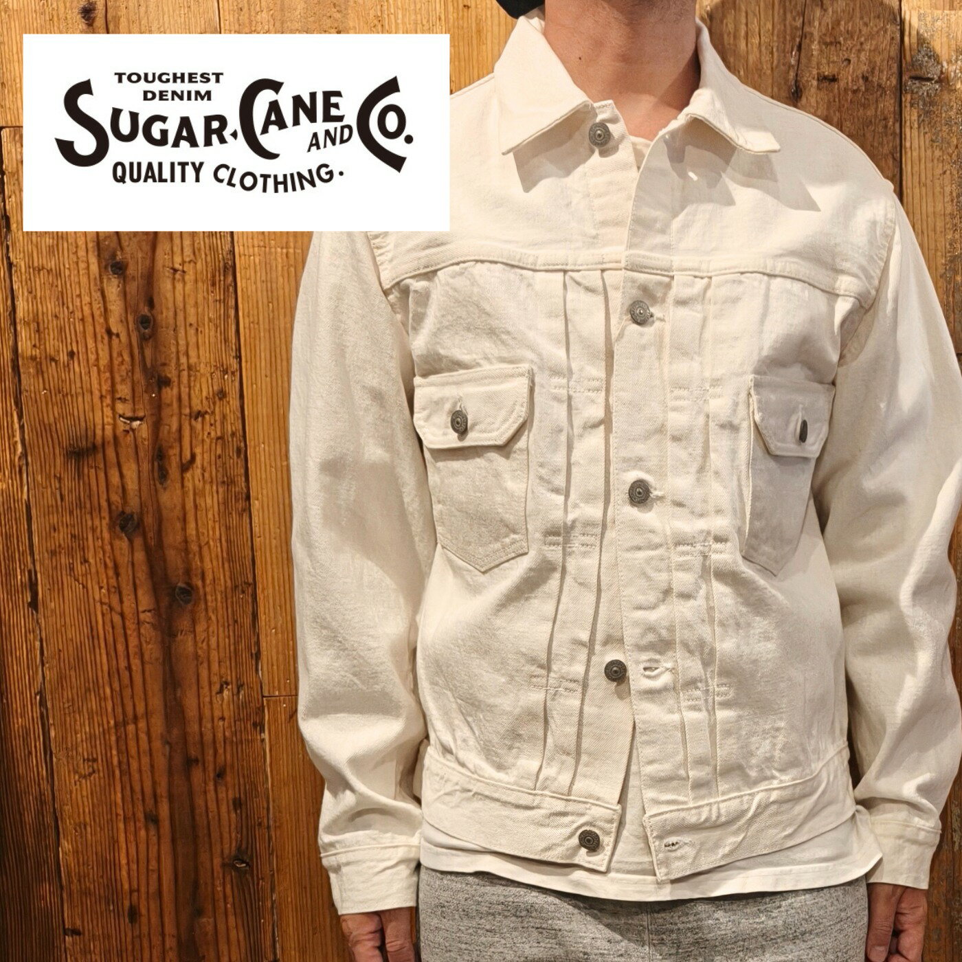 Rakuten - SUGAR CANE ホワイトデニム　ジージャン セカンド デニムジャケット デニム ジャケット ホワイト　SC15720 シュガーケーン ヴィンテージ 復刻 セカンドタイプ 2nd　大阪　取扱店