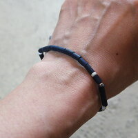 ブレスレットNORTHWORKSノースワークスBARNSバーンズアウトフィッターズコラボコラボレーションインディゴシェルビーズインディゴ染めBR-6968フックBARNSOUTFITTERS雑貨服飾アクセ小物スモールプレゼントアクセサリーメンズレディースかわいい