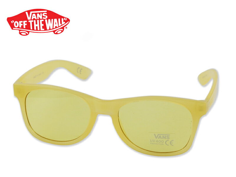 ☆VANS【バンズ】SPICOLI FLAT SHADE YELLOW CREAM スピコリフラットシェード サングラス クリアー イエロークリーム 16772【UVカット】10P26Mar16
