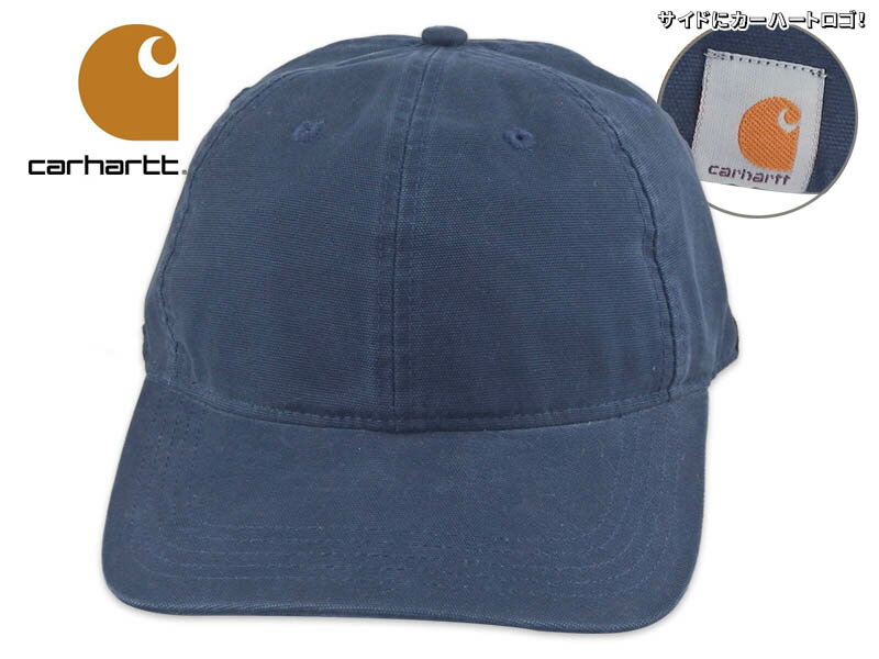 カーハート ☆CARHARTT【カーハート】COTTON CANVAS CAP STYLE #103938 NAVY コットンキャンバス キャップ ネイビー ウォッシュド生地 18820 18969