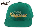 ☆HOOD HAT【フードハット】SEATTLE KINGDOME SNAPBACK BALL FIELD/ATHLETIC GOLD/IVORY 19057 シアトル キングドーム スナップバック ボールフィールド/アスレチックゴールド/アイボリー MADE IN USA