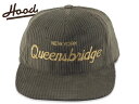 ☆HOOD HAT【フードハット】QUEENSBRIDGE CORDUROY SNAPBACK BUD/BRITISH KHAKI クイーンズブリッジ コーデュロイ スナップバック 18921 MADE IN USA LOS ANGELES NWA