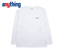 ☆aNYthing【エニシング】SPEEDBALL LOGO LONGSLEEVE WHITE ロングスリーブ ホワイト 19168 [NEWYORK SKATE SK8 スケボー SUPREME]