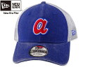 ☆NEWERAMLB 9FORTY TRUCKER CAP ATLANTA BRAVES WASHED BLUE アトランタ・ブレーブス メッシュキャップ ウォッシュドブルー 20193 