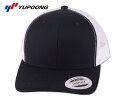 ☆FLEXFIT6606T YUPOONG YP CLASSICS RETRO TRUCKER CAP BLACK/WHITE クラシック レトロメッシュキャップ ブラック/ホワイト 20380