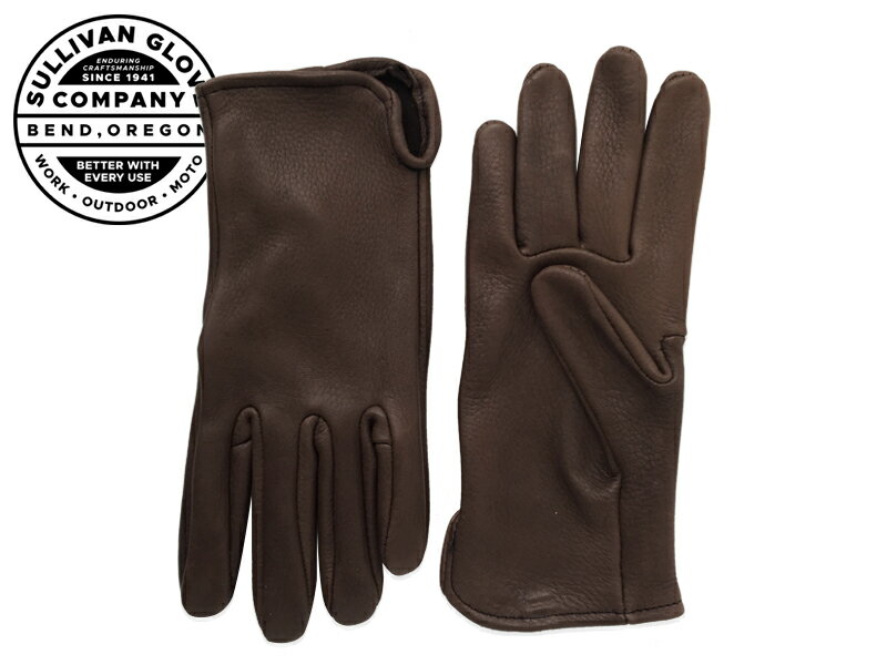 ☆SULLIVAN GLOVE【サリバングローブ】DEER SKIN GLOVE BROWN ディアスキン グローブ ブラウン 20060 鹿革 手袋 21251