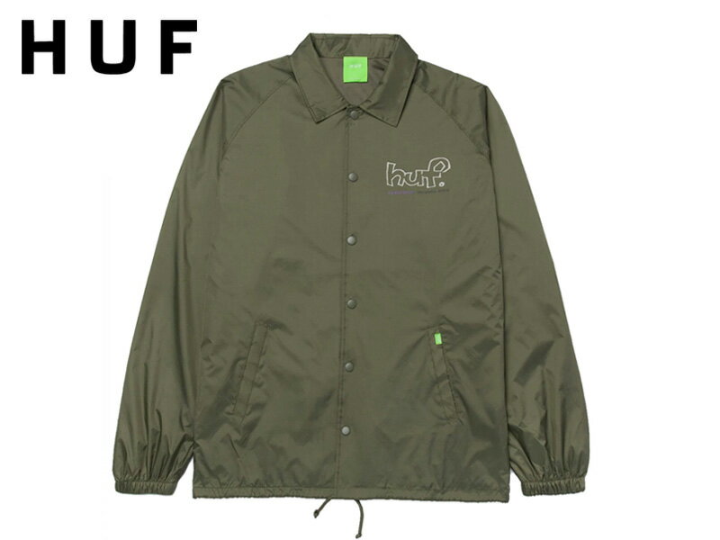 ハフ コーチジャケット メンズ ☆HUF【ハフ】DROP OUT COACHES JACKET FOREST GREEN コーチジャケット フォレストグリーン 20306 [スケボー スケートボード メンズ レディース]