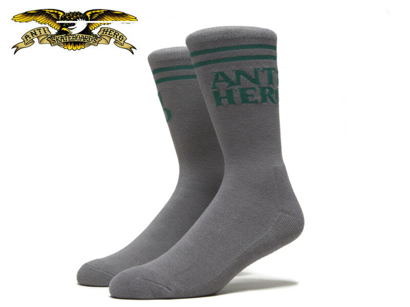 ANTIHEROڥ󥿥ҡBLACK HERO IF FOUND SOCK CHARCOAL/DARK GREEN å ...