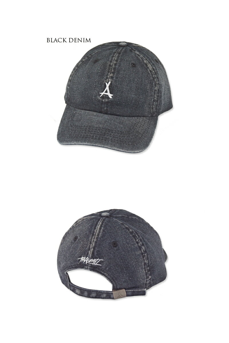 ☆ALUMNI【アラムナイ】LOGO DAD HAT BLACK DENIM キャップ ブラックデニム 15693【送料無料】[スナップバック]