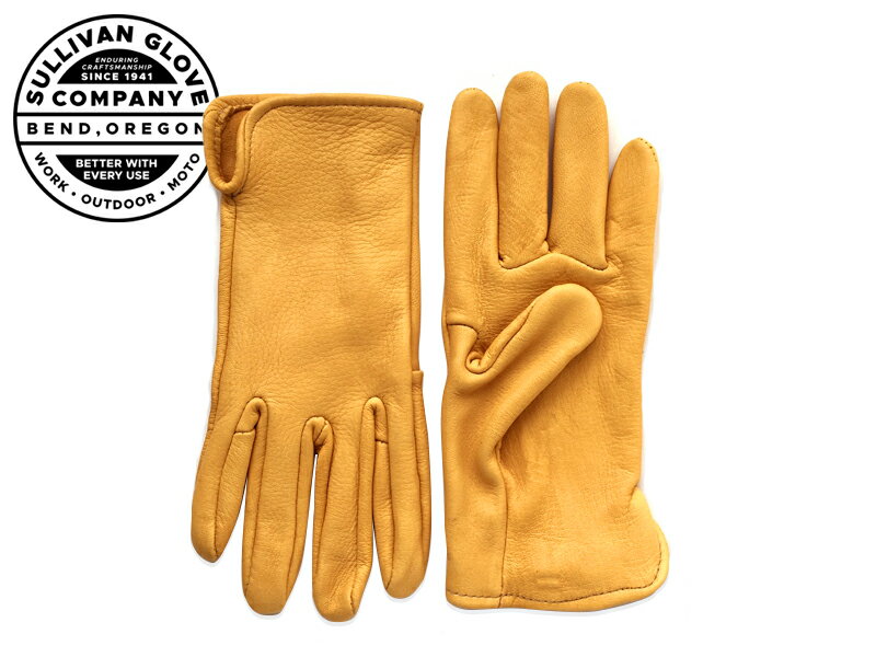 ☆SULLIVAN GLOVE【サリバングローブ】DEER SKIN GLOVE GOLD ディアスキン グローブ ゴールド 20060 鹿革 手袋 21251