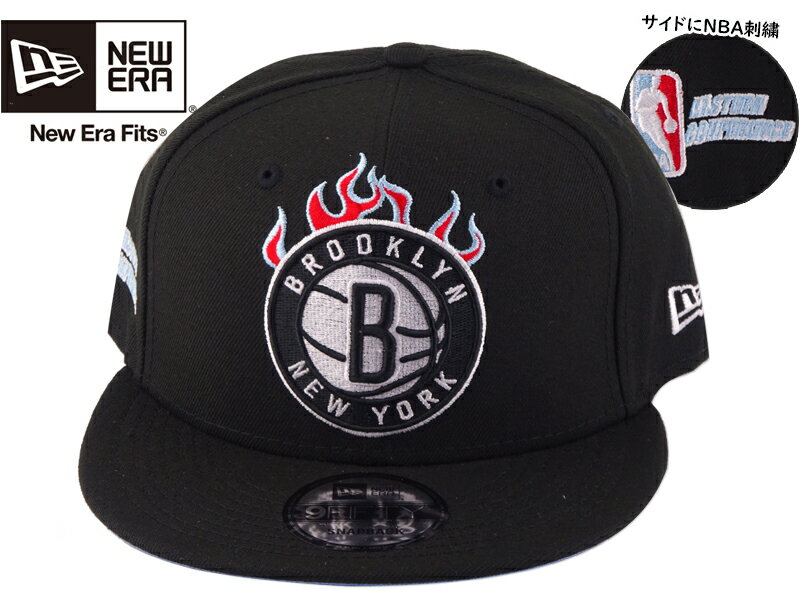 乐天商城 - ☆NEWERA【ニューエラ】NBA 9FIFTY TEAM FIRE BROOKLYN NETS 7 BLACK ブルックリンネッツ ブラック 20067 [メンズ レディース]