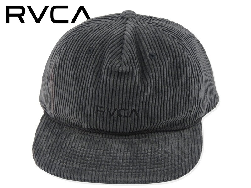Rakuten - ☆RVCA【ルーカ】TONALLY CORDUROY CLASPBACK BLACK コーデュロイ キャップ ブラック 20044 [メンズ レディース スケボー]