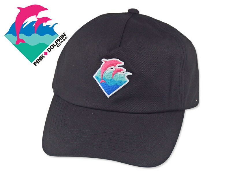 ☆PINK DOLPHIN【ピンクドルフィン】WAVESPORT CLIPBACK CAP BLACK ブラック キャップ 16423 [スケボー スケートボード メンズ レディース]10P01Mar15