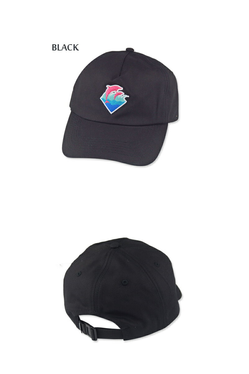 ☆PINK DOLPHIN【ピンクドルフィン】WAVESPORT CLIPBACK CAP BLACK ブラック キャップ 16423 [スケボー スケートボード メンズ レディース]10P01Mar15
