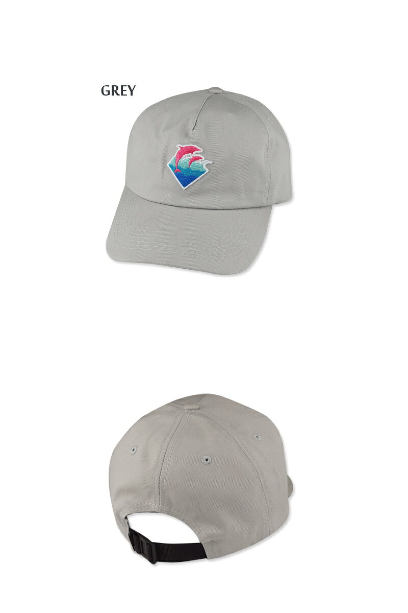 ☆PINK DOLPHIN【ピンクドルフィン】WAVESPORT CLIPBACK CAP GREY グレー キャップ 16423 [スケボー スケートボード メンズ レディース]10P01Mar15