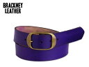 BRACKNEY LEATHER WORKSLEATHER PLAIN BELTS PURPLE　レザープレーン ベルト パープル 12206 13667 　20778　21029